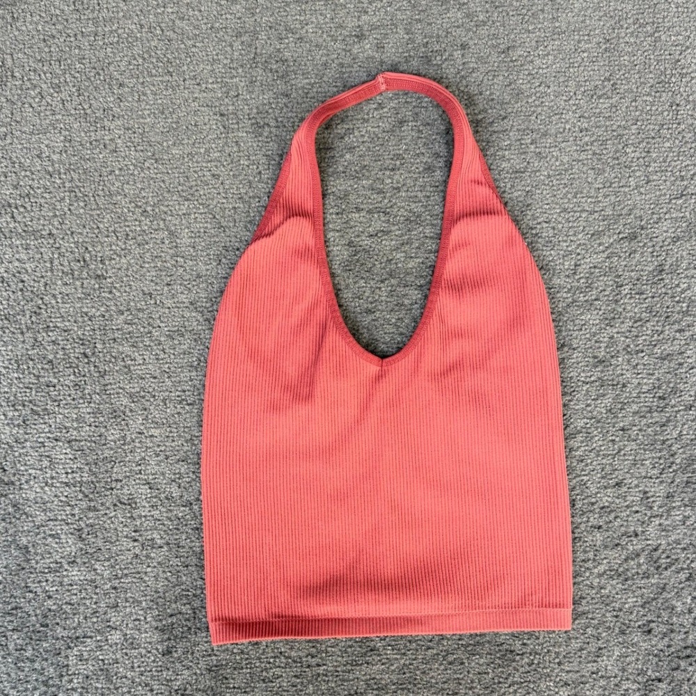 Out From Under Urban Outfitters Halter Top Terracotta Ribbed Seamless Medium